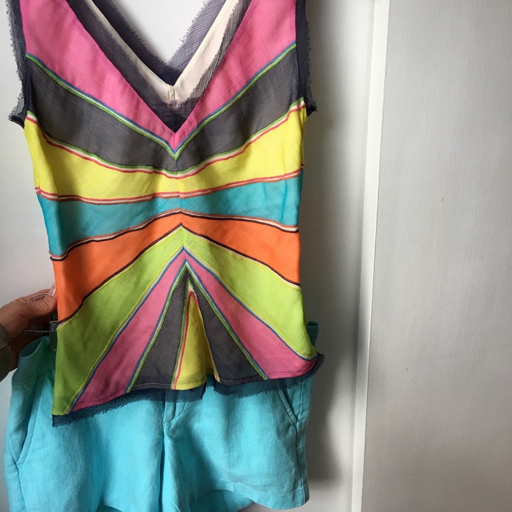 Double V Silk Top - Picture 5 of 5